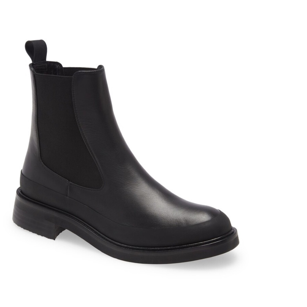 FRAME-Women's Le Holland Leather & Rubber ChelseaBlack Boots size 39 $598